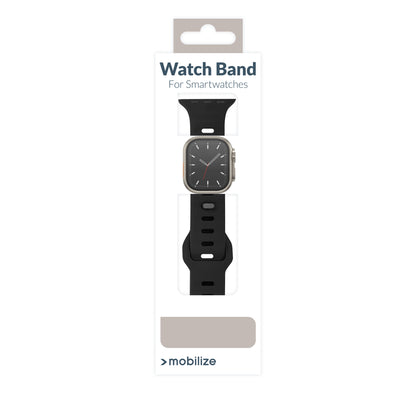 Mobilize Silicon Watch Band - Sports - For Apple 38/40/41Mm - Black