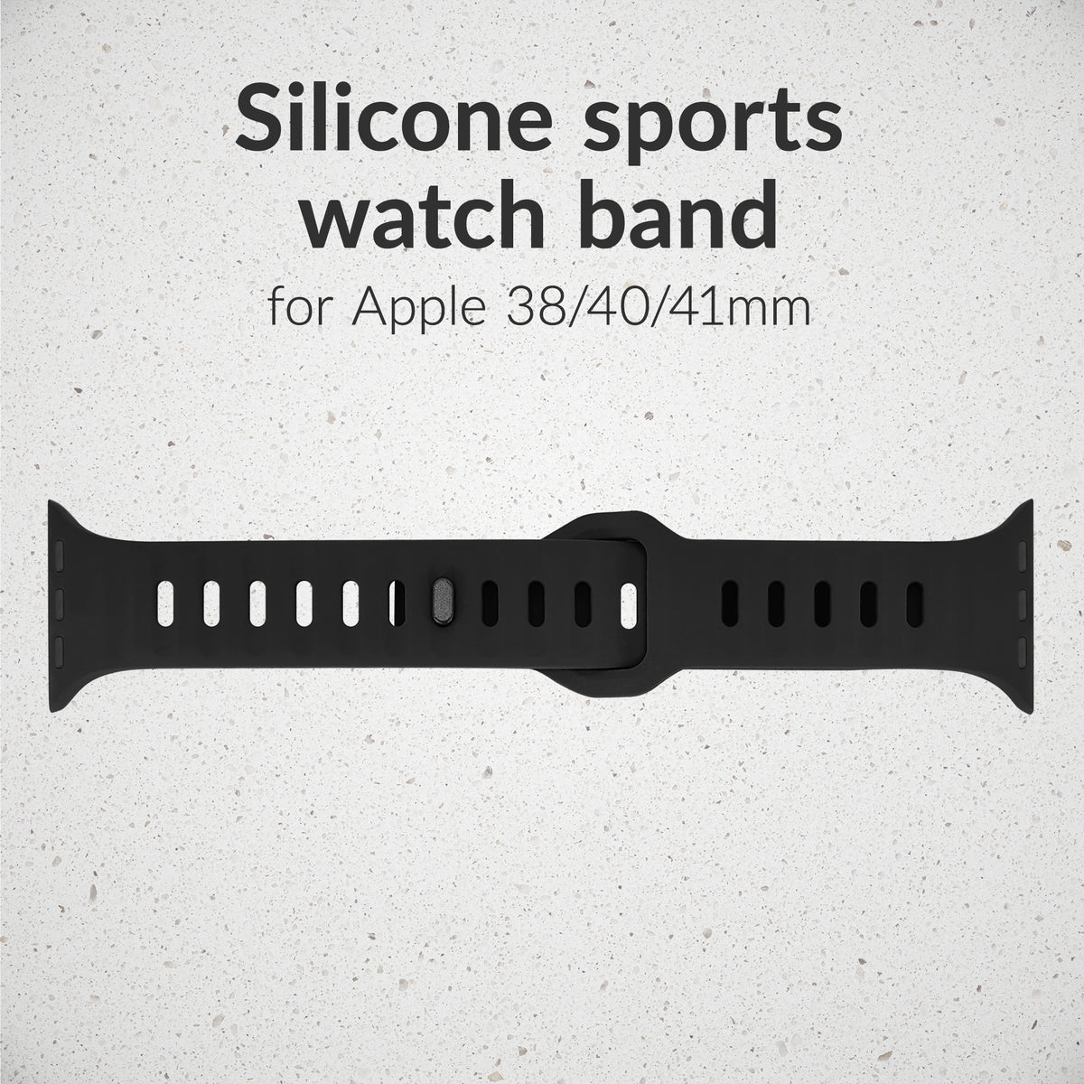 Mobilize Silicon Watch Band - Sports - For Apple 38/40/41Mm - Black
