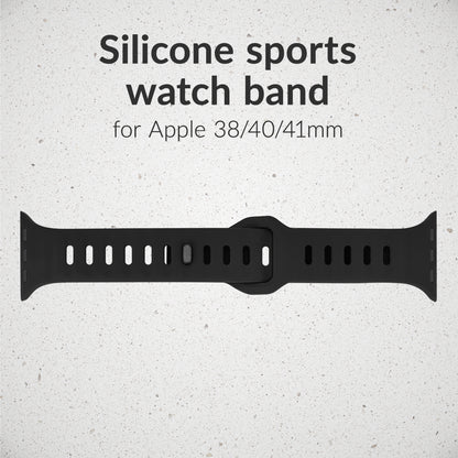 Mobilize Silicon Watch Band - Sports - For Apple 38/40/41Mm - Black