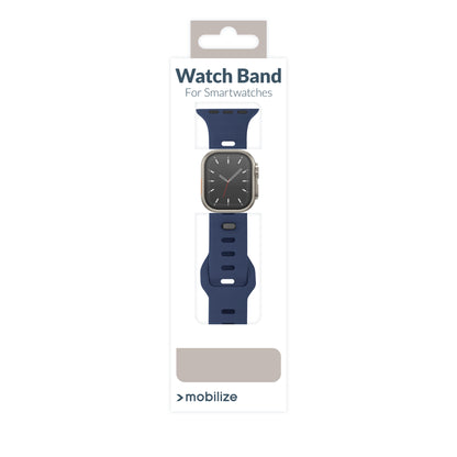 Mobilize Silicon Watch Band - Sports - For Apple 42/44/45/49Mm - Blue