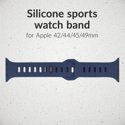 Mobilize Silicon Watch Band - Sports - For Apple 42/44/45/49Mm - Blue