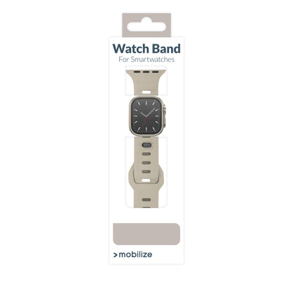 Mobilize Silicon Watch Band - Sports - For Apple 42/44/45/49Mm - Starlight