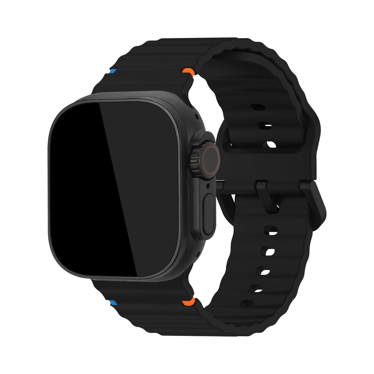 Mobilize Silicon Watch Band - Buckle - For Apple 42/44/45/49Mm - Black
