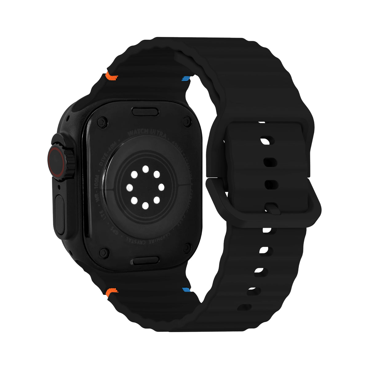 Mobilize Silicon Watch Band - Buckle - For Apple 42/44/45/49Mm - Black
