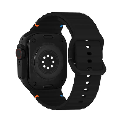 Mobilize Silicon Watch Band - Buckle - For Apple 42/44/45/49Mm - Black