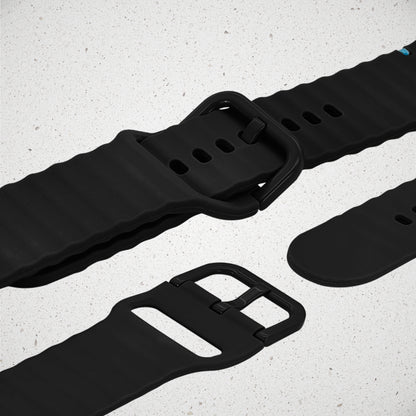 Mobilize Silicon Watch Band - Buckle - For Apple 42/44/45/49Mm - Black