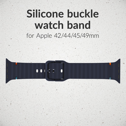 Mobilize Silicon Watch Band - Buckle - For Apple 42/44/45/49Mm - Blue