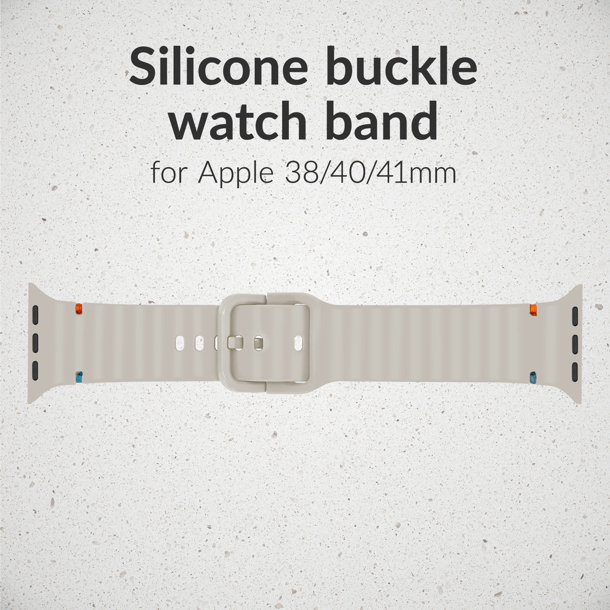 Mobilize Silicon Watch Band - Buckle - For Apple 38/40/41Mm - Starlight