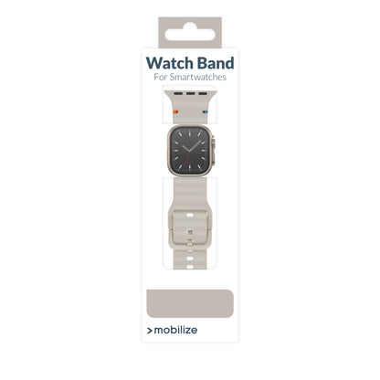 Mobilize Silicon Watch Band - Buckle - For Apple 42/44/45/49Mm - Starlight