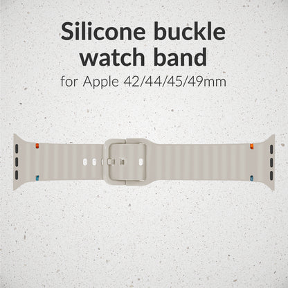 Mobilize Silicon Watch Band - Buckle - For Apple 42/44/45/49Mm - Starlight