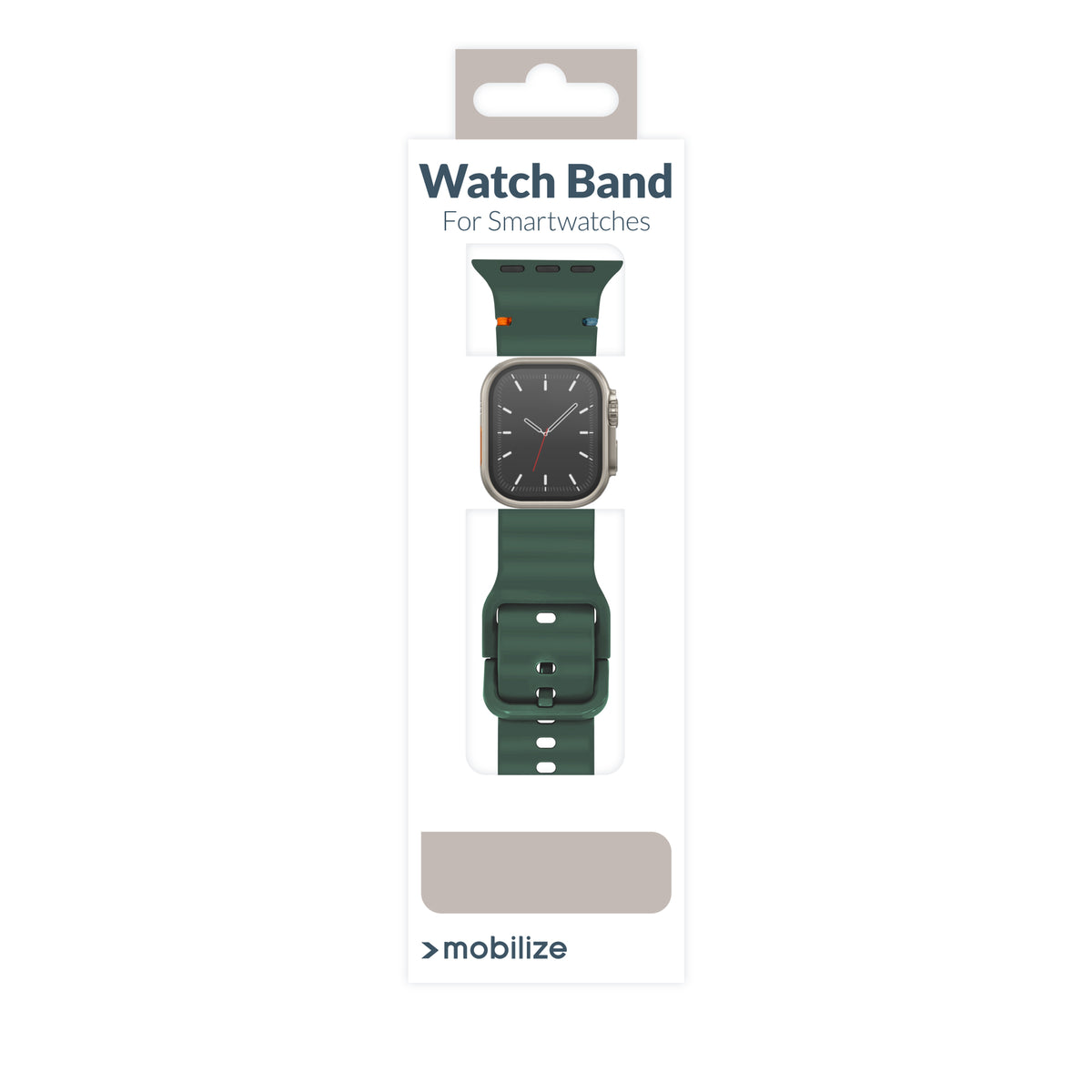 Mobilize Silicon Watch Band - Buckle - For Apple 42/44/45/49Mm - Green