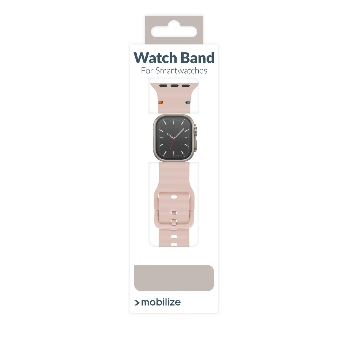 Mobilize Silicon Watch Band - Buckle - For Apple 42/44/45/49Mm - Pink