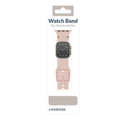 Mobilize Silicon Watch Band - Buckle - For Apple 42/44/45/49Mm - Pink