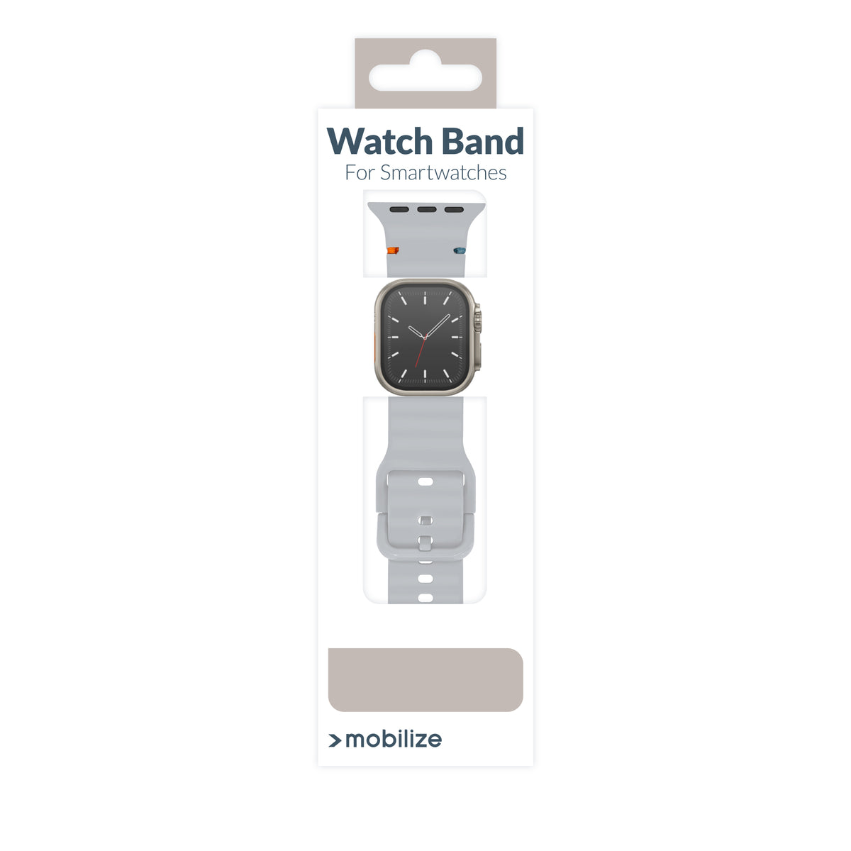 Mobilize Silicon Watch Band - Buckle - For Apple 38/40/41Mm - Grey