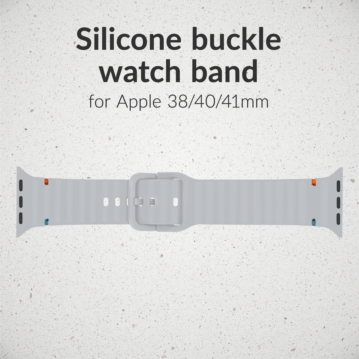 Mobilize Silicon Watch Band - Buckle - For Apple 38/40/41Mm - Grey