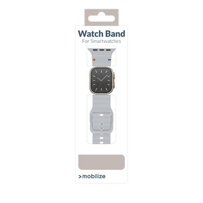 Mobilize Silicon Watch Band - Buckle - For Apple 42/44/45/49Mm - Grey