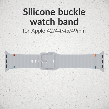 Mobilize Silicon Watch Band - Buckle - For Apple 42/44/45/49Mm - Grey