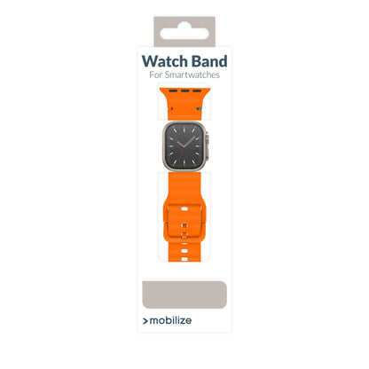 Mobilize Silicon Watch Band - Buckle - For Apple 38/40/41Mm - Orange