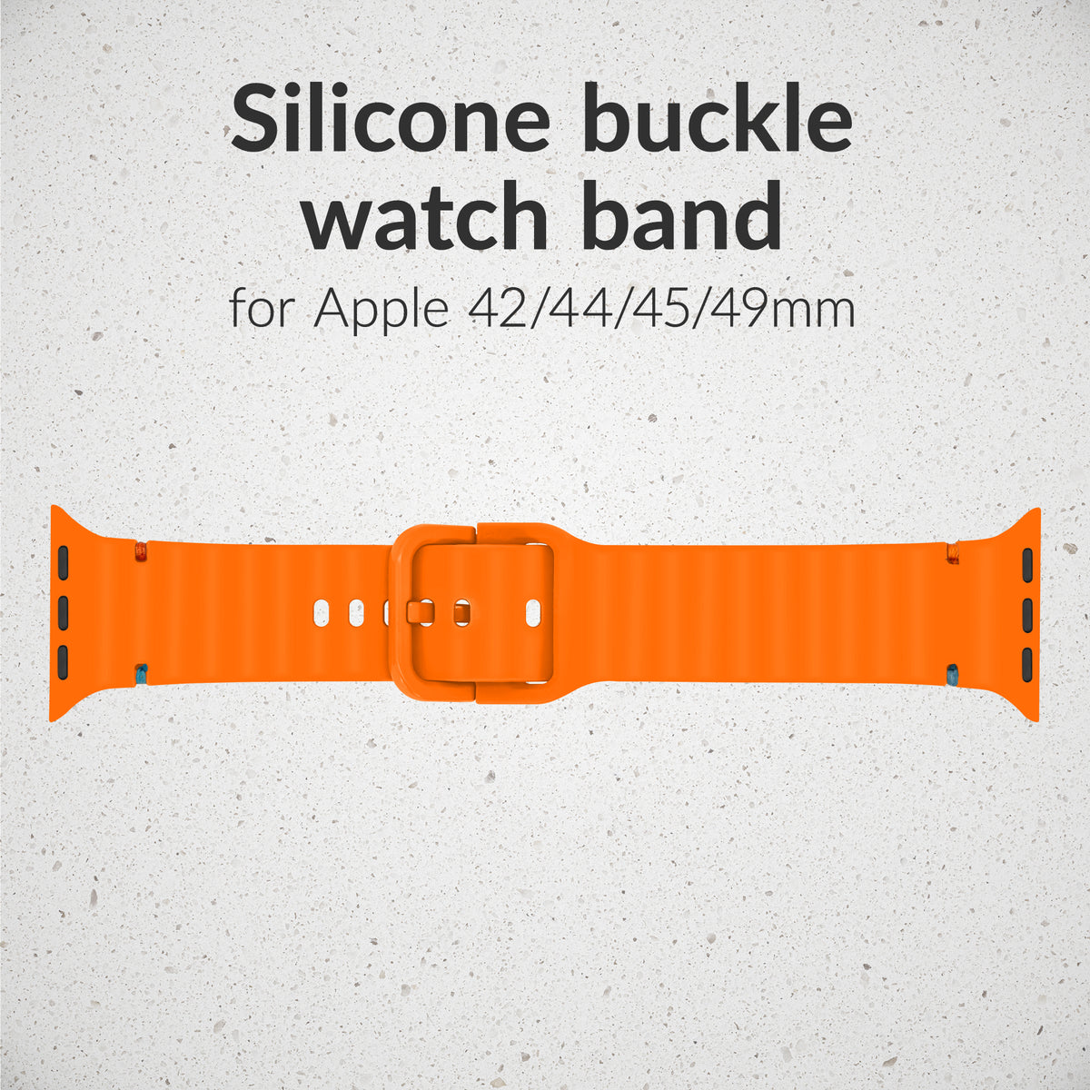Mobilize Silicon Watch Band - Buckle - For Apple 42/44/45/49Mm - Orange