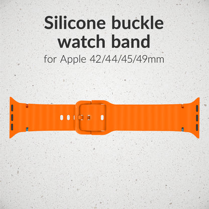 Mobilize Silicon Watch Band - Buckle - For Apple 42/44/45/49Mm - Orange