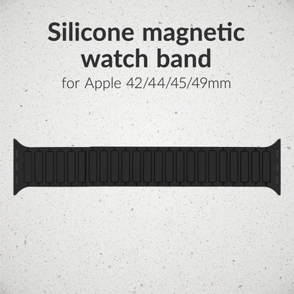 Mobilize Silicon Watch Band - Magnetic - For Apple 42/44/45/49Mm - Black