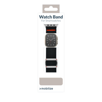 Mobilize Nylon Watch Band - Elastic - For Apple 42/44/45/49Mm - Black