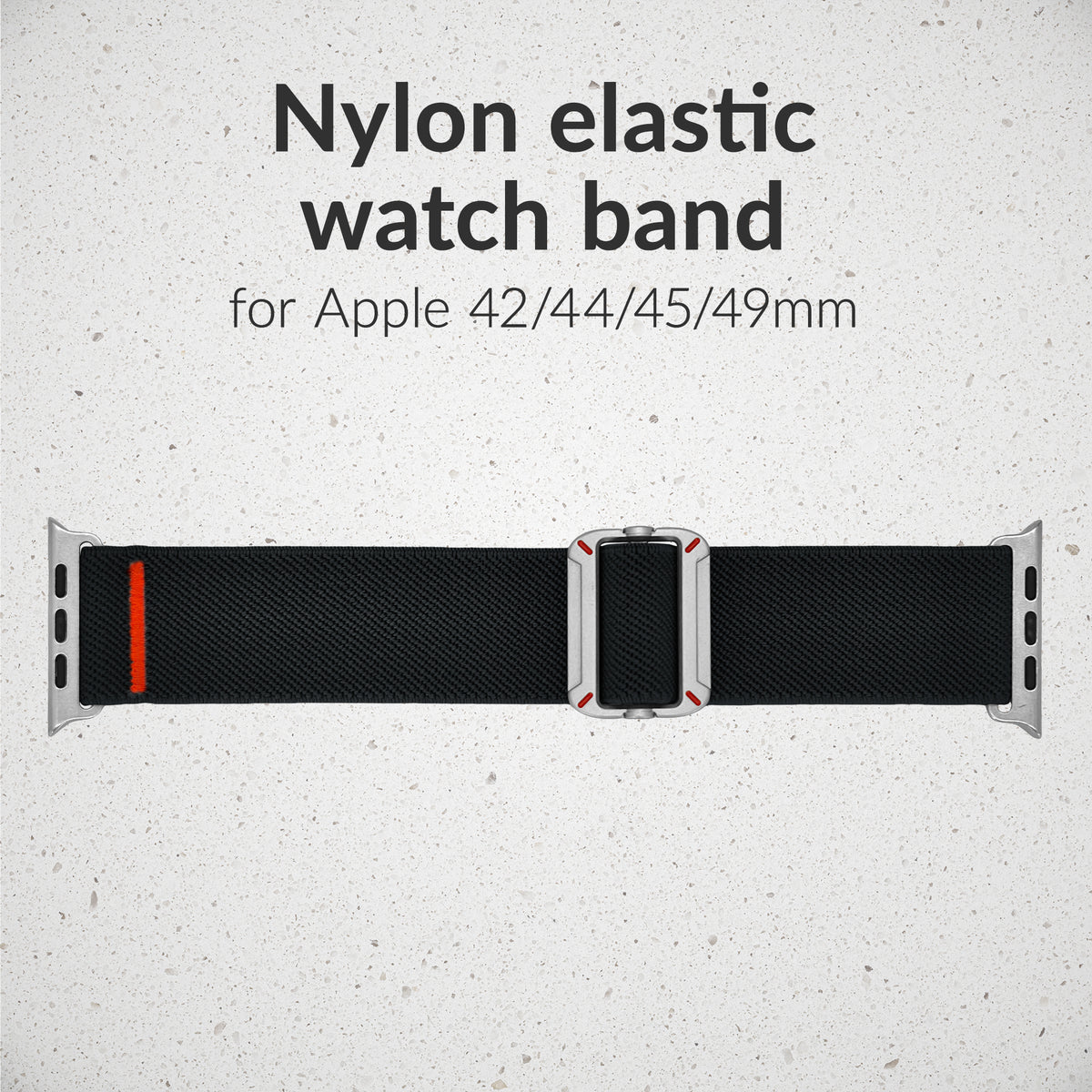 Mobilize Nylon Watch Band - Elastic - For Apple 42/44/45/49Mm - Black