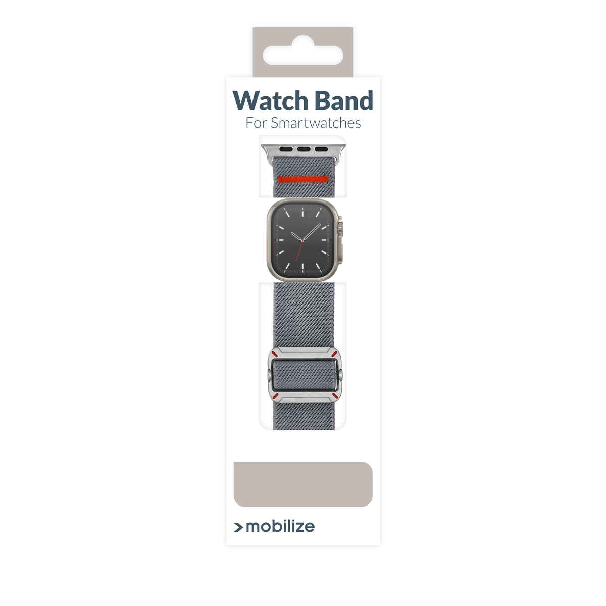 Mobilize Nylon Watch Band - Elastic - For Apple 42/44/45/49Mmm - Grey