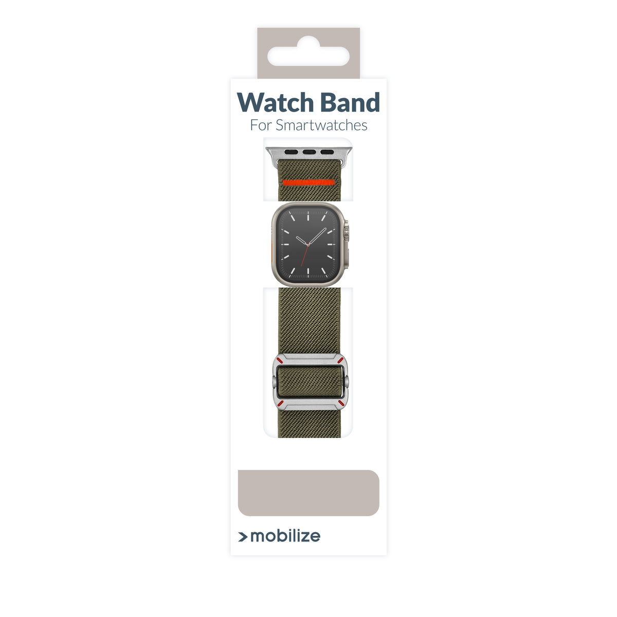 Mobilize Nylon Watch Band - Elastic - For Apple 38/40/41Mm - Khaki