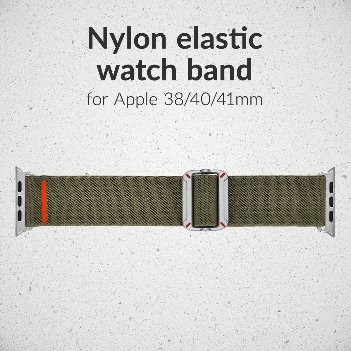 Mobilize Nylon Watch Band - Elastic - For Apple 38/40/41Mm - Khaki