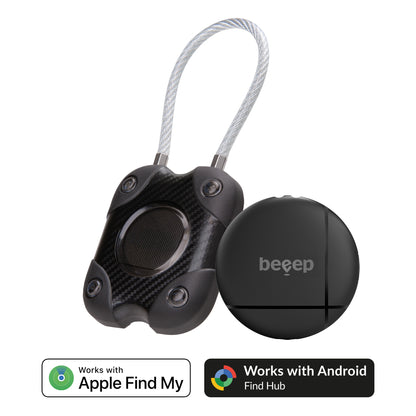 Beeep Onetag Apple Find My & Android Tracker - Waterproof Lock - Black