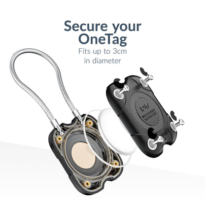 Beeep Onetag Apple Find My & Android Tracker - Waterproof Lock - Black