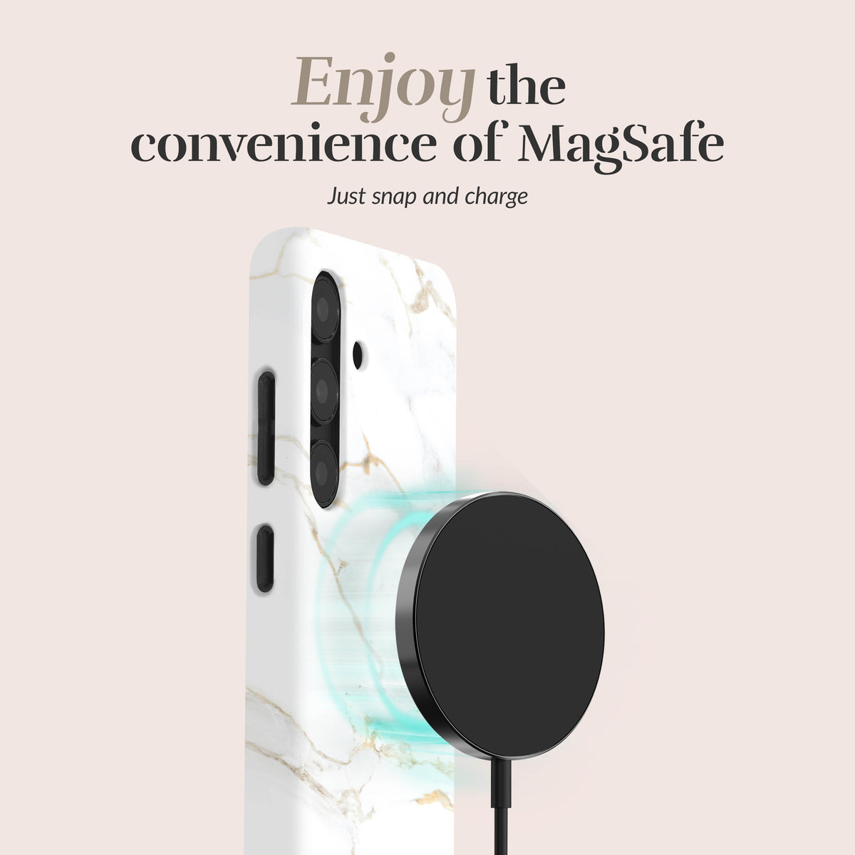 Mio By Mobilize Mio White Marble Magsafe Compatible For Samsung S26+ 5G