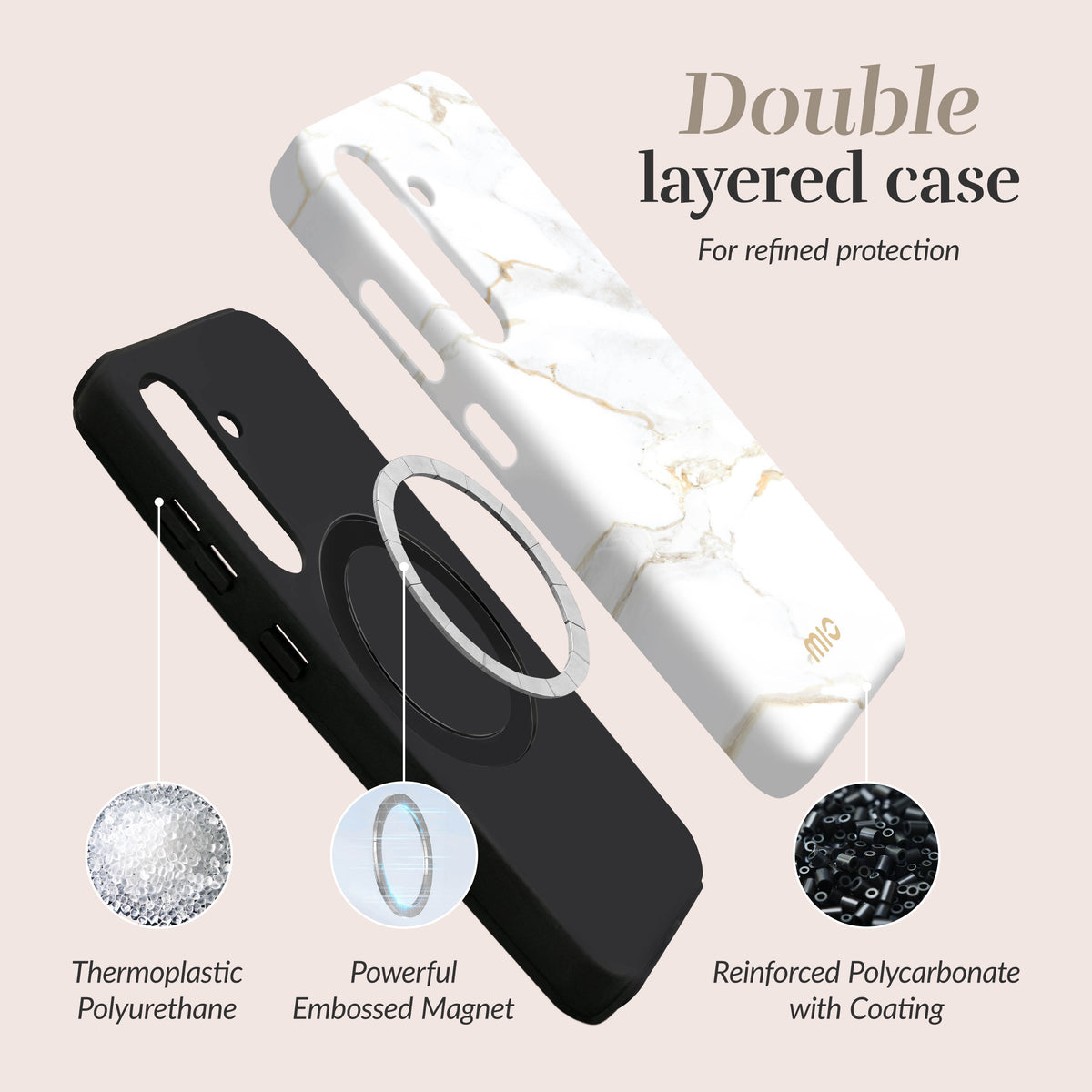 Mio By Mobilize Mio White Marble Magsafe Compatible For Samsung S26+ 5G