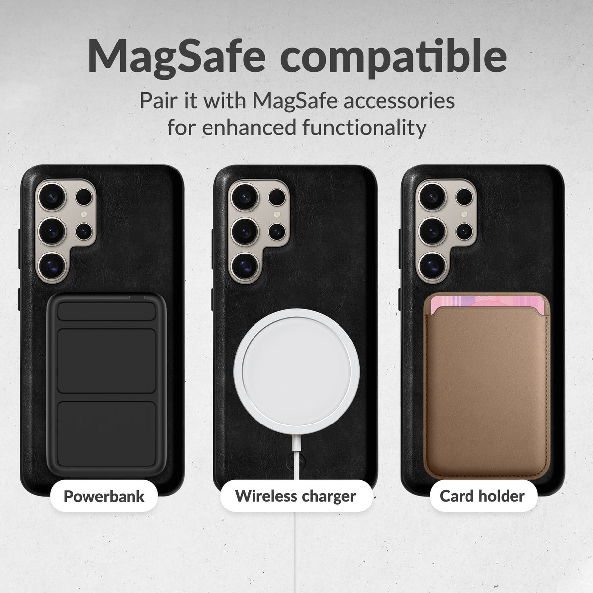 Mobilize 2In1 Magsafe Compatible Gelly Wallet Case Samsung Galaxy S26+ 5G Black