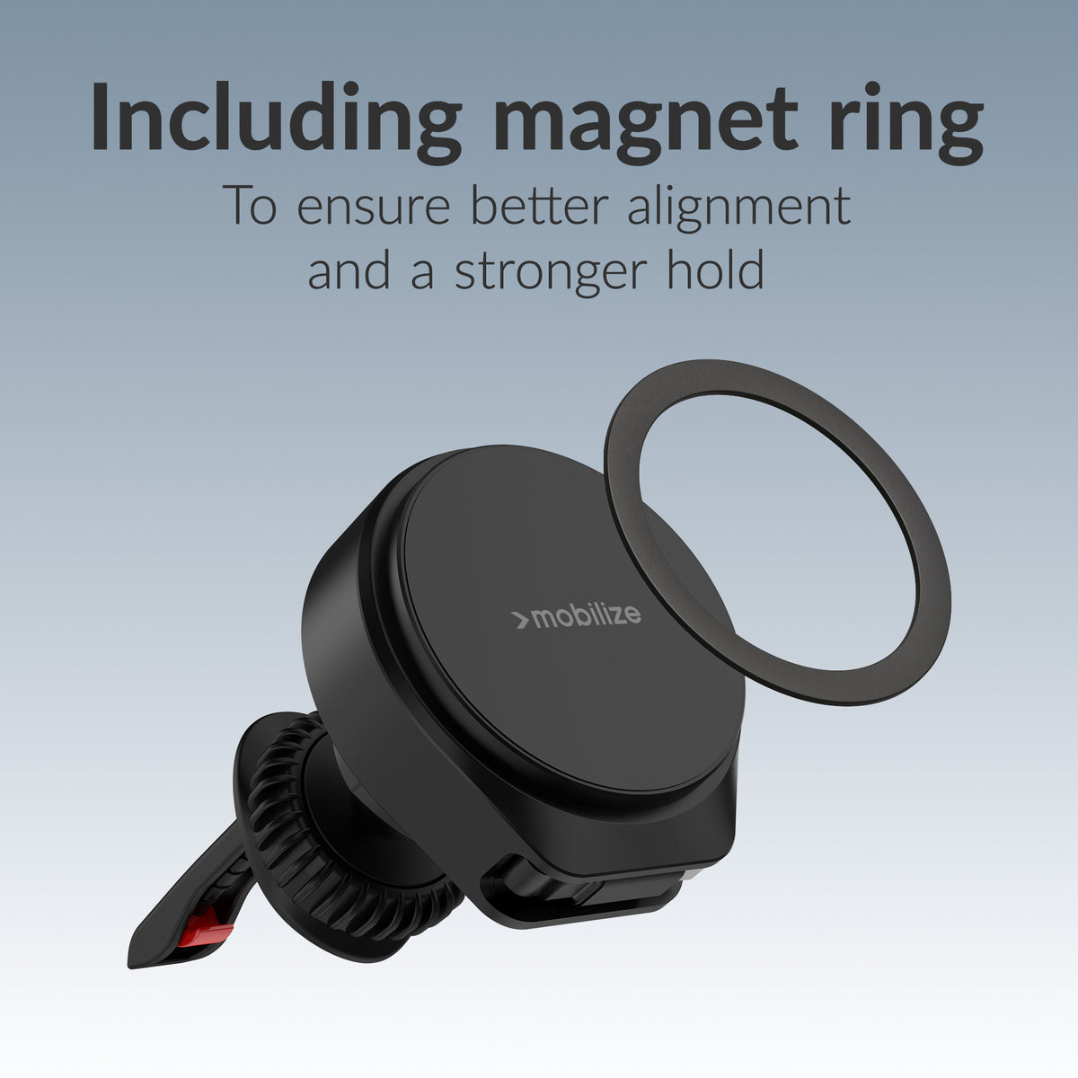 Mobilize Magsafe Compatible Car Holder/Charger 25W Qi2.2 With Retractable Usb-C Cable Black
