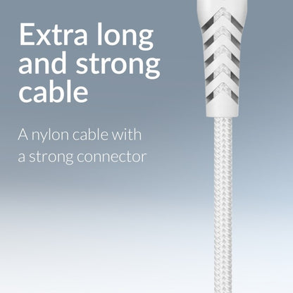 Mobilize Strong Nylon Cable Usb-C To Usb-C 2M. 60W White (Bulk)