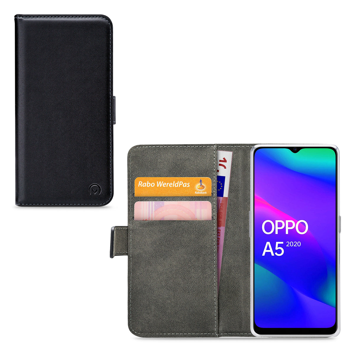 Mobilize Classic Gelly Wallet Book Case Oppo A5 5G Black