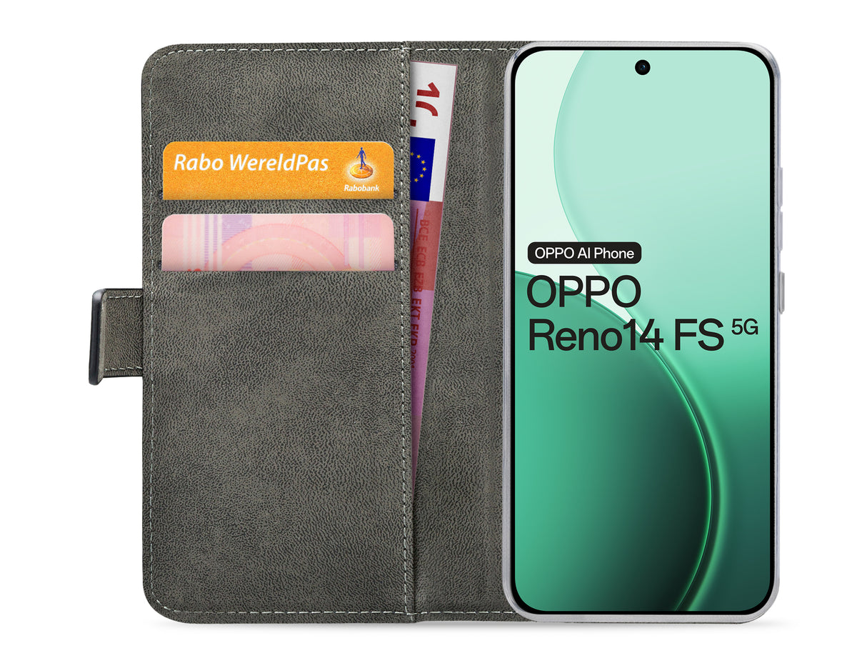 Mobilize Classic Gelly Wallet Book Case Oppo Reno14 F/Reno14 Fs Black