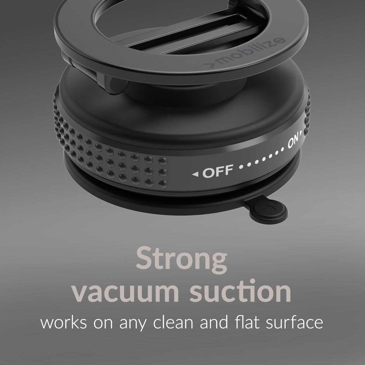 Mobilize Magsafe Compatible Phone Holder - 360° Rotatable & Foldable - Vacuum Suction - Black