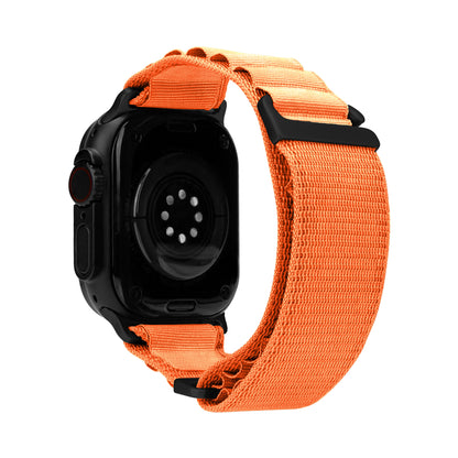 Mobilize Nylon Watch Band - Alpine - Black Connector - For Apple 42/44/45/49Mm - Orange
