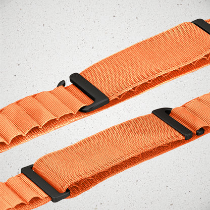 Mobilize Nylon Watch Band - Alpine - Black Connector - For Apple 42/44/45/49Mm - Orange