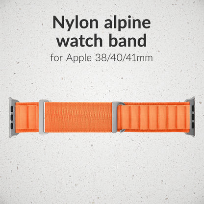 Mobilize Nylon Watch Band - Alpine - Titanium Connector - For Apple 38/40/41Mm - Orange