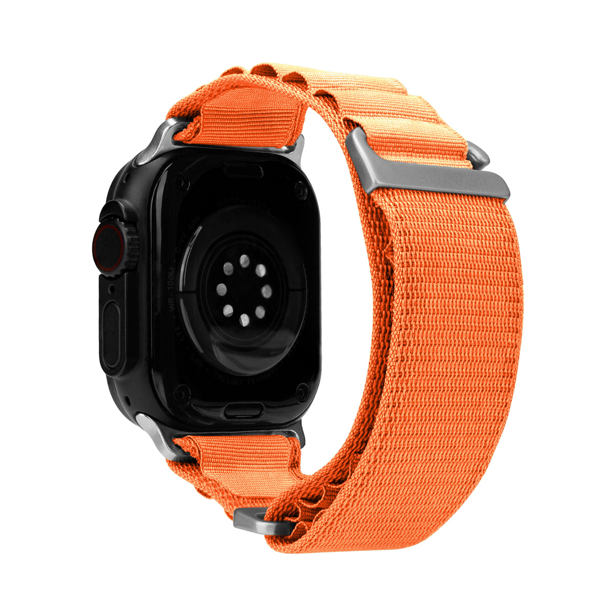 Mobilize Nylon Watch Band - Alpine - Titanium Connector - For Apple 42/44/45/49Mm - Orange
