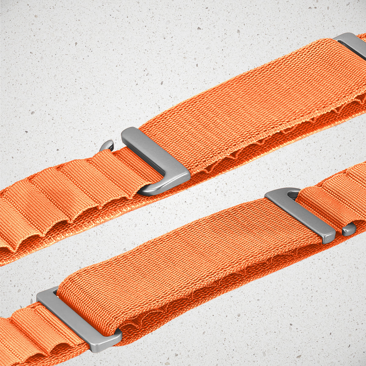 Mobilize Nylon Watch Band - Alpine - Titanium Connector - For Apple 42/44/45/49Mm - Orange