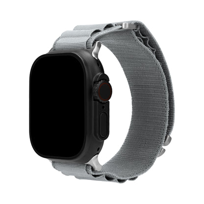 Mobilize Nylon Watch Band - Alpine - Titanium Connector - For Apple 42/44/45/49Mm - Light Grey
