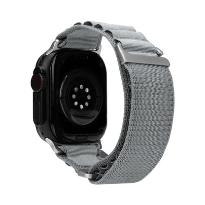 Mobilize Nylon Watch Band - Alpine - Titanium Connector - For Apple 42/44/45/49Mm - Light Grey