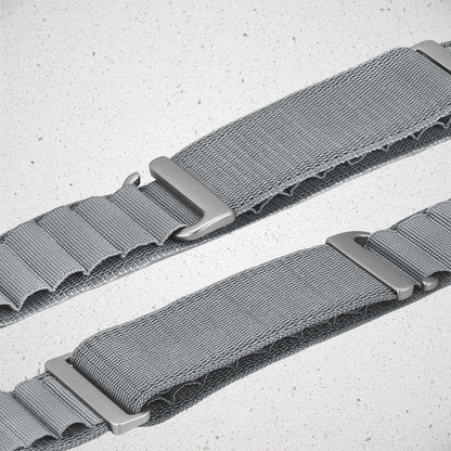 Mobilize Nylon Watch Band - Alpine - Titanium Connector - For Apple 42/44/45/49Mm - Light Grey