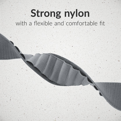 Mobilize Nylon Watch Band - Alpine - Titanium Connector - For Apple 42/44/45/49Mm - Light Grey