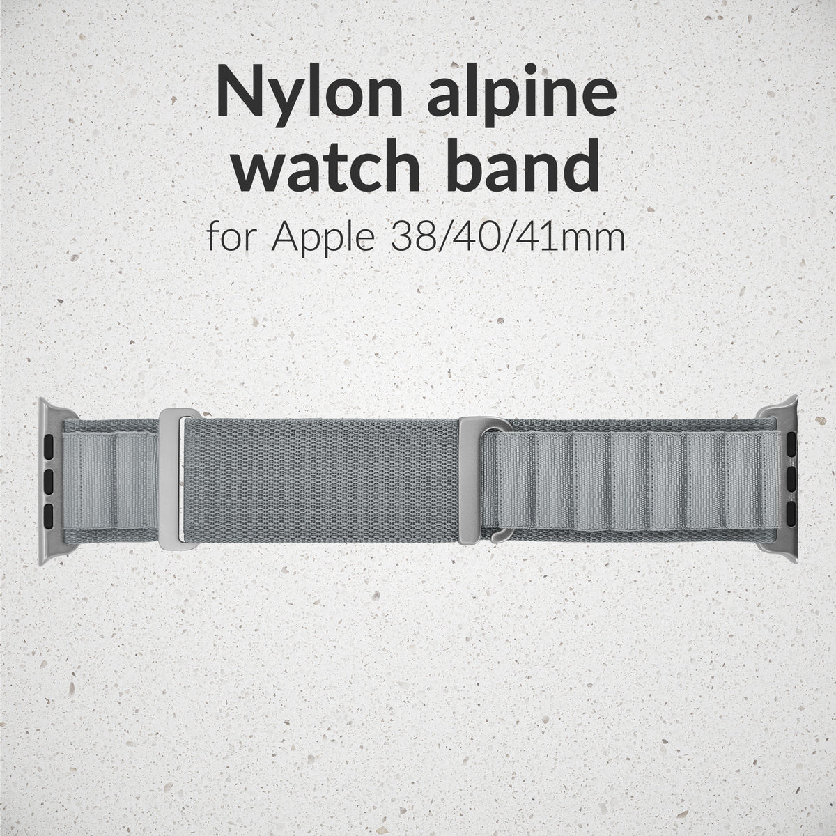 Mobilize Nylon Watch Band - Alpine - Titanium Connector - For Apple 38/40/41Mm - Light Grey